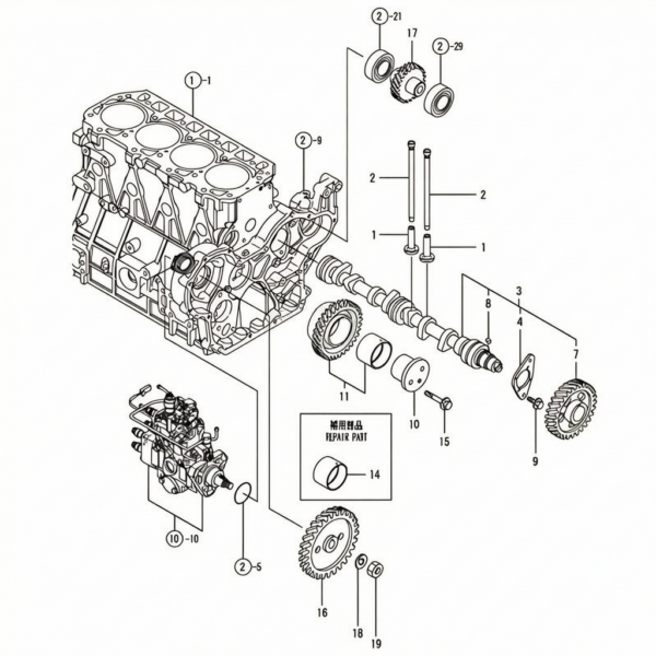 19_2 Excavator Complete Machinery Engine 4TNE84 4TNE92 4TNE88 4TNE94 4TNE98 4 Cylinder Diesel Engine Assembly for Yanmar Replacement